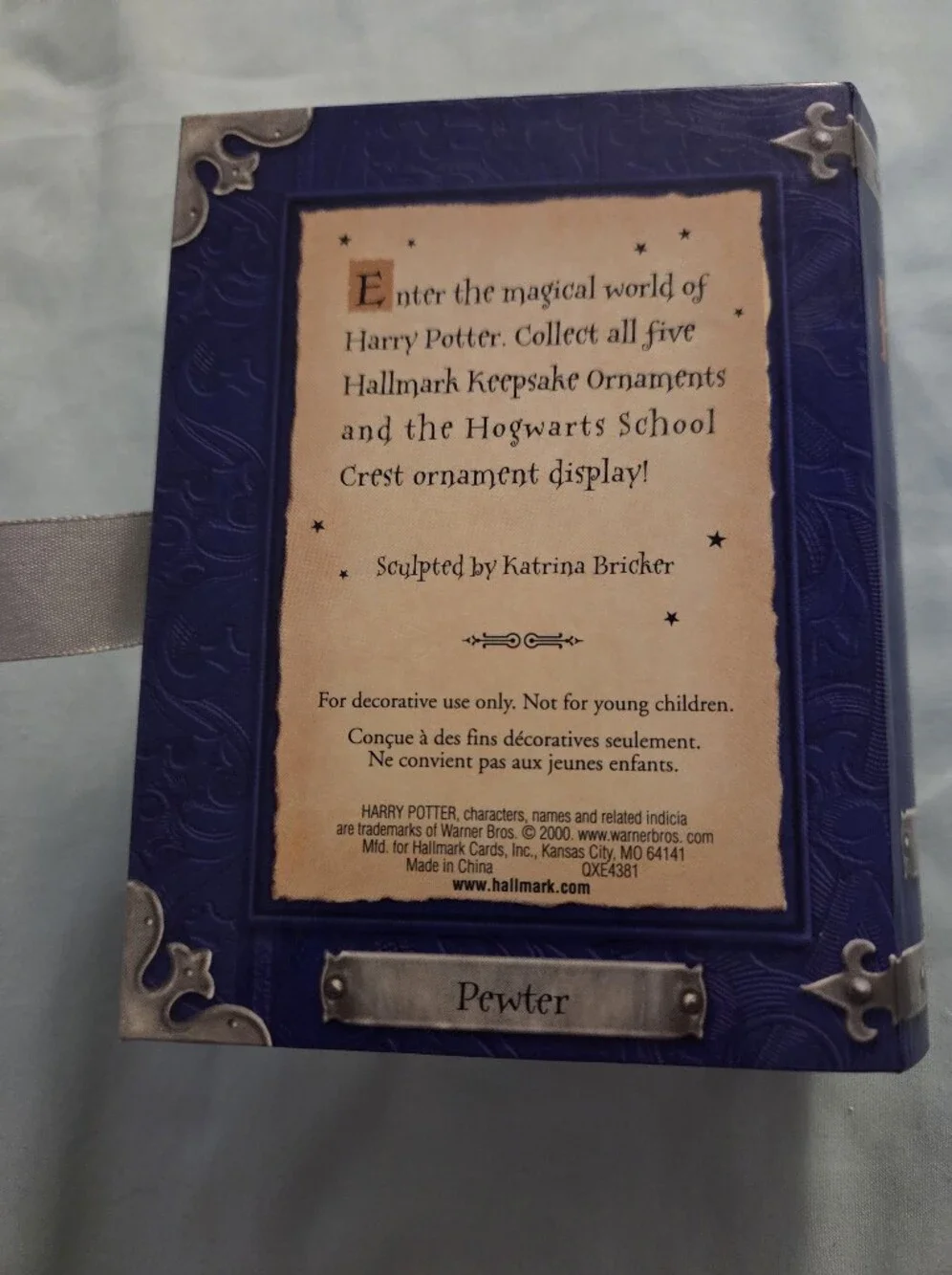 Hallmark 2000 pewter Harry Potter ornament